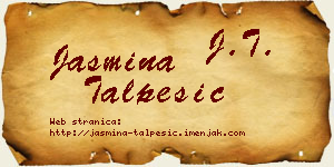 Jasmina Talpešić vizit kartica